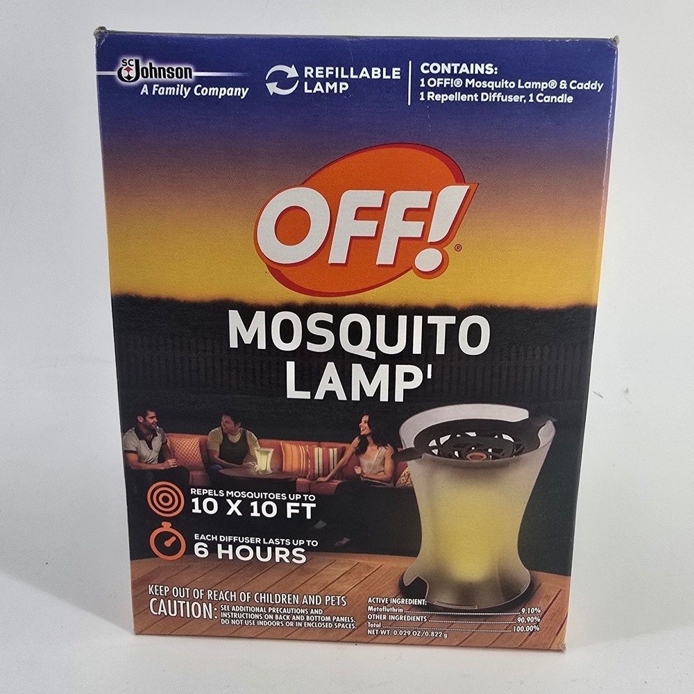 OFF! Mosquito Lamp Starter Kit Refillable Lamp Caddy Candle & Diffuser Set